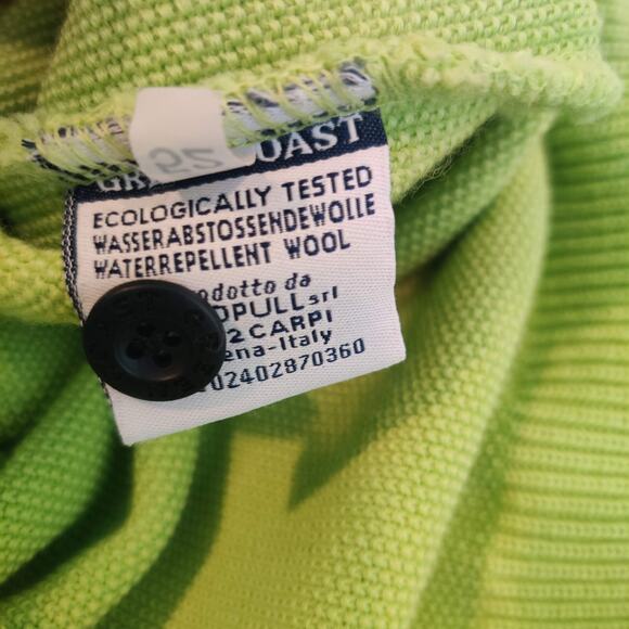 Green Coast Yachting Outfits Sweater Water Repellant Wool Size 52 Luxury Italy - Picture 14 of 14